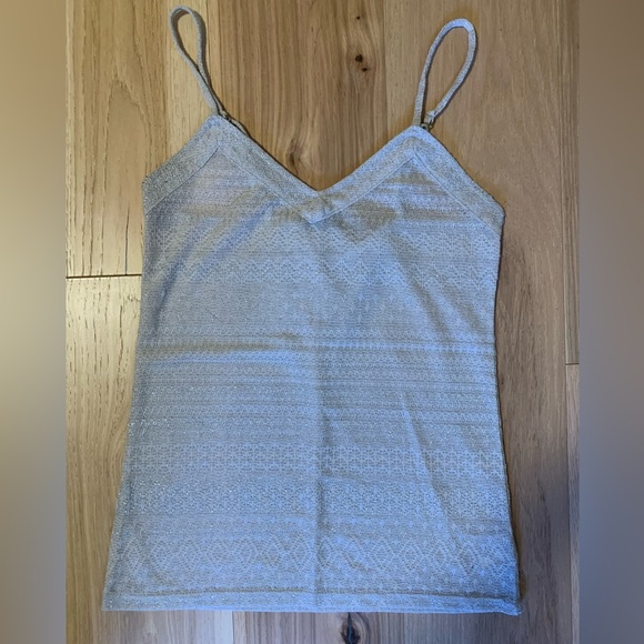 American Eagle Outfitters Tops - Sheer sparkly patterned tank top
